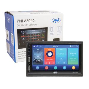 Bil multimediaspelare PNI A8040 med Android 13, 2GB DDR3/ROM 32GB, 7 tums skärm, CarPlay, Android Auto, 2 x USB, BT