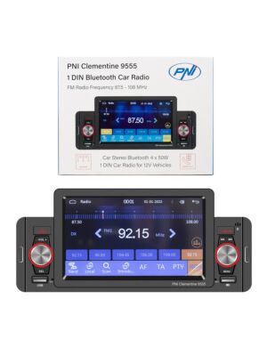 Bil MP5-spelare PNI Clementine 9555 1DIN-skärm 5 tum 4 x 50W, Bluetooth, FM-radio, Carplay, RDS-funktion